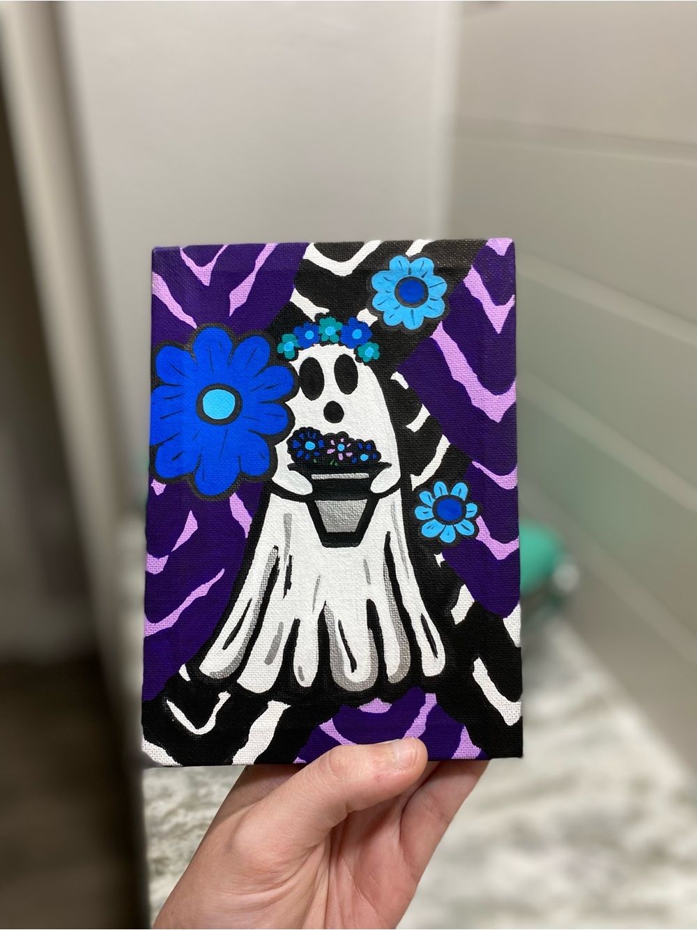 Flower Ghost Canvas Art - Picture 4 of 4